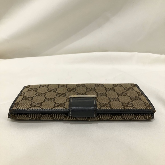 Gucci Brown GG Canvas Long Wallet Sku#84128 (gently used, pocket dirty) - Picture 5 of 15